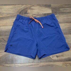 Fabletics The One Short 5in Blue/ Orange, Men’s Size Large